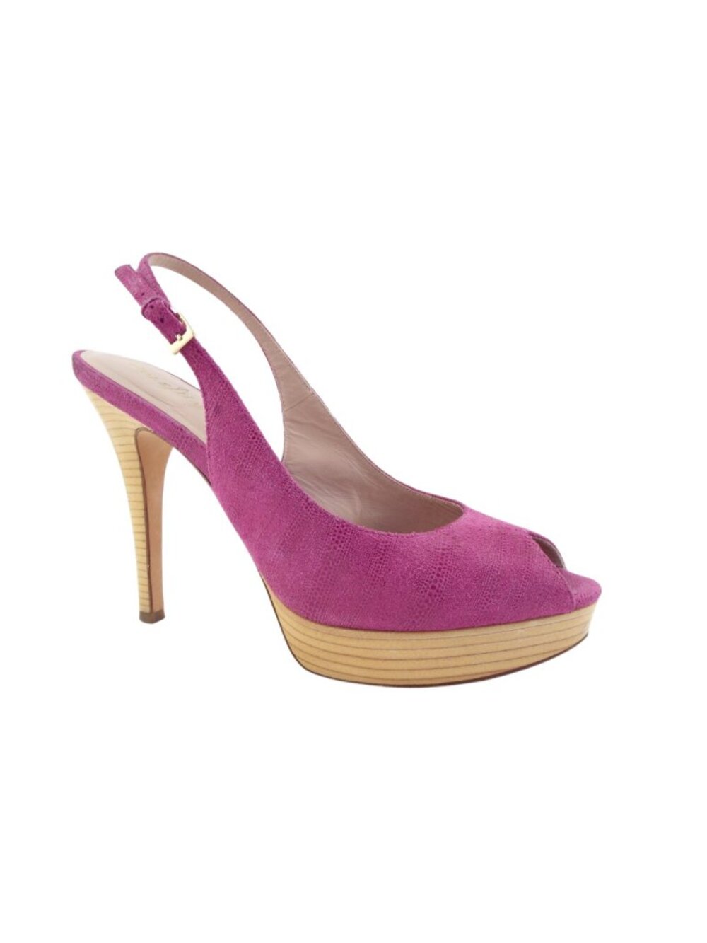 COLE HAAN Nike Air Pink Suede Leather Slingback Platform Heel Sandal Pumps 10